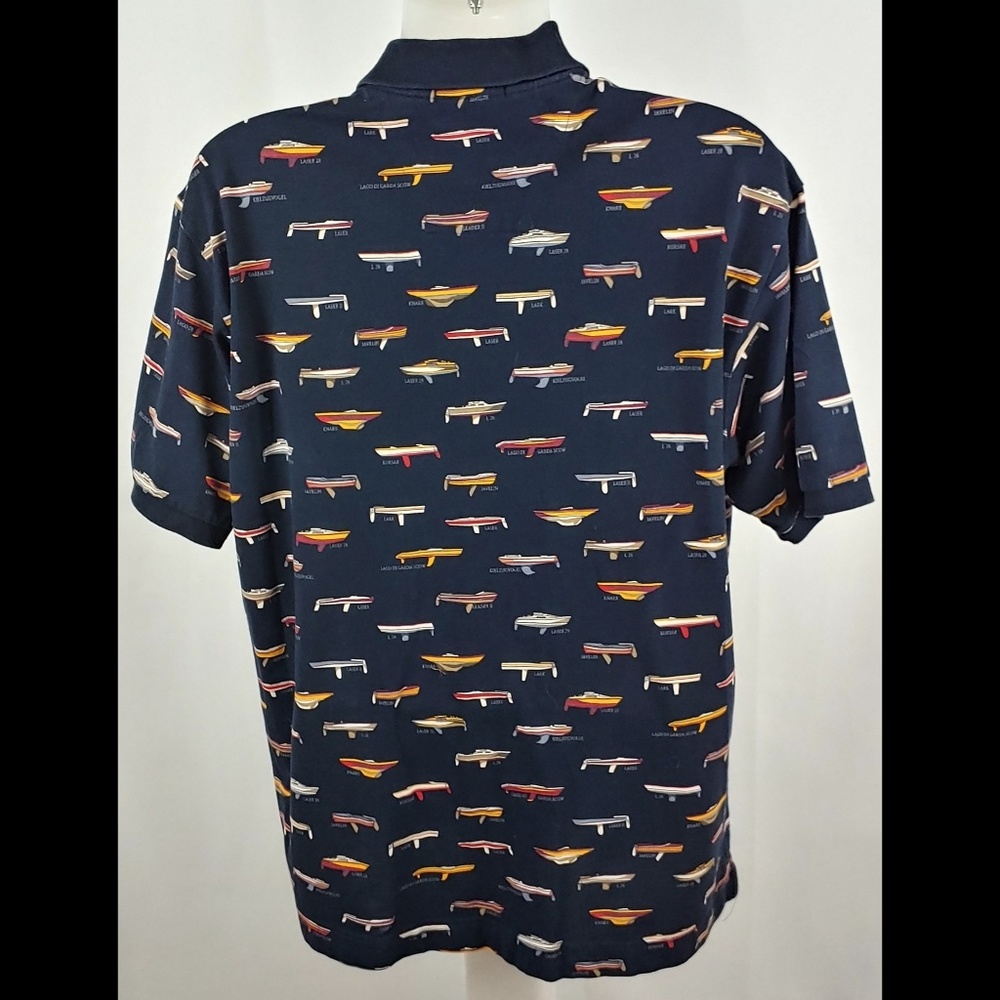 Nautica Vintage Polo, Nautical Pattern Size Large - Picture 2 of 4